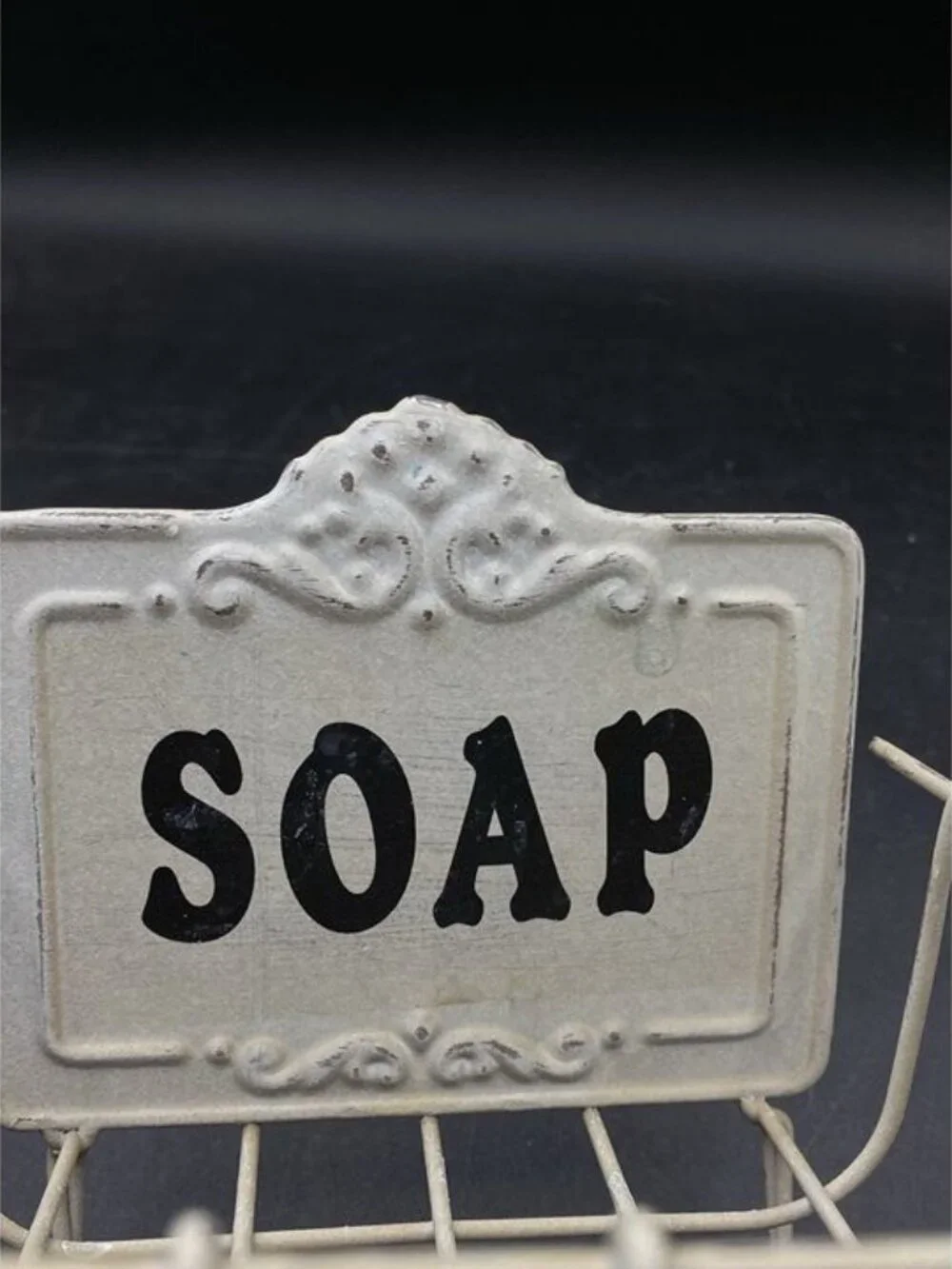 Soap Metal Wall Hanging Rack Dish Shabby Chic Farmhouse - Picture 7 of 11